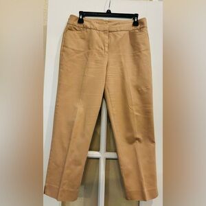 Women’s khaki dress pants, ankle length, size 6